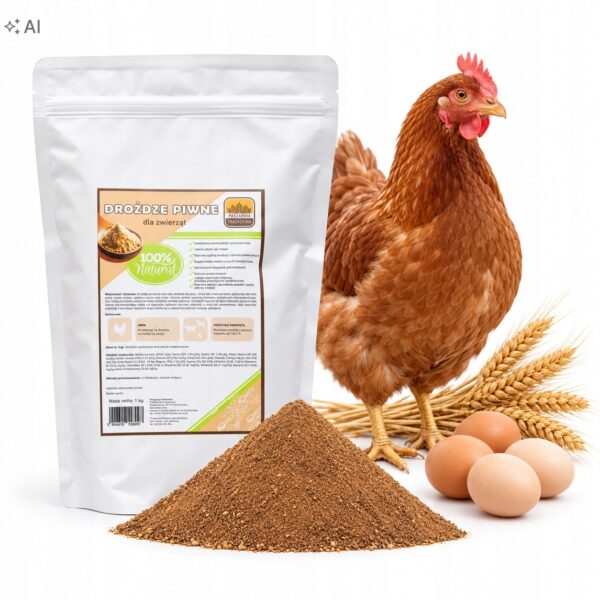 Drożdże piwne paszowe dla drobiu – 1 kg